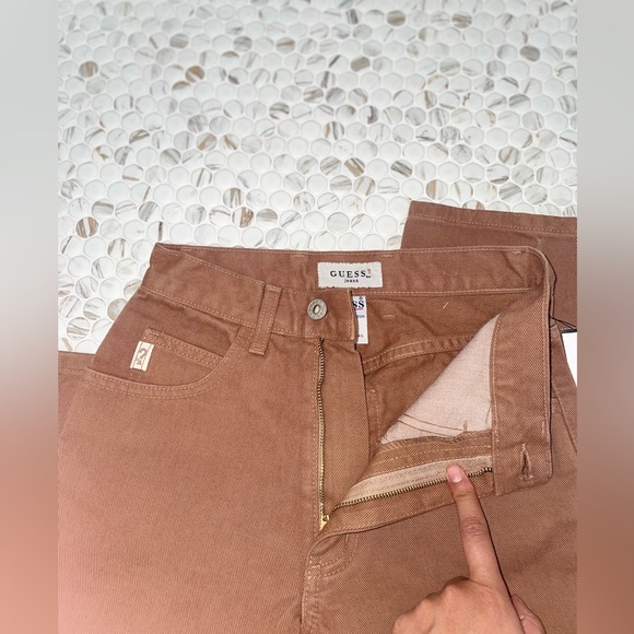 Women’s brown Guess (original fit) Narrow Leg high-waisted jeans size 24 - Picture 5 of 7